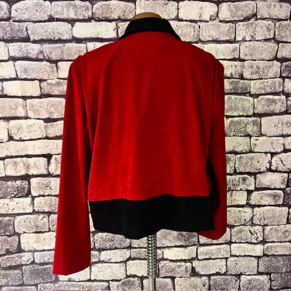 Positive Attitude Vintage Red & Black Long Sleeve Jacket Size 16 - Picture 6 of 9